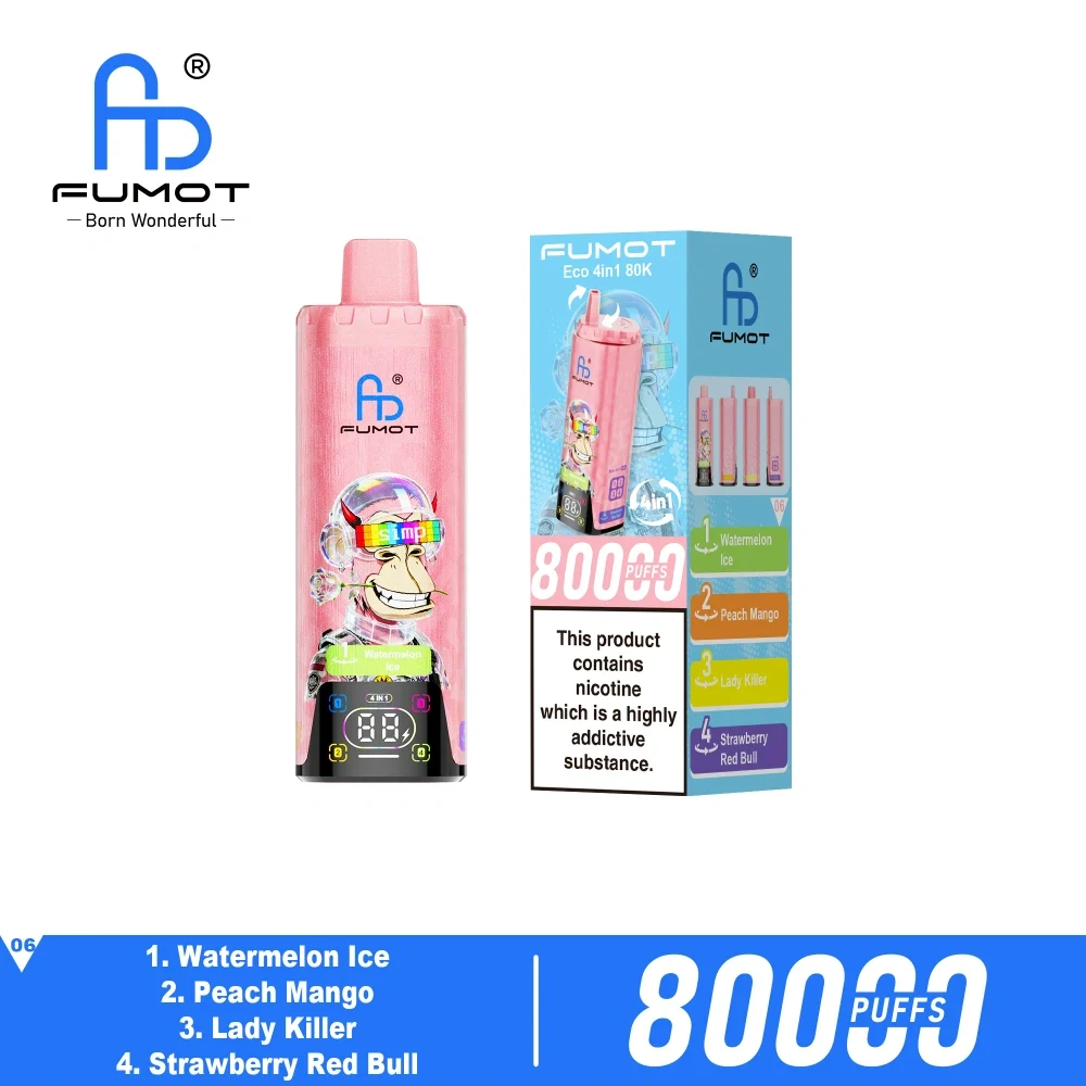Vape Fumot Eco 4-in-1 80K Puffs – Quad Flavor Vape with 1000mAh Battery & Dual Mesh Coil