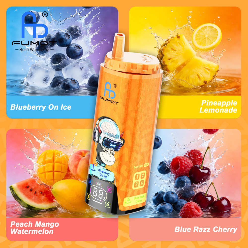 Vape Fumot Eco 4-in-1 80K Puffs – Quad Flavor Vape with 1000mAh Battery & Dual Mesh Coil