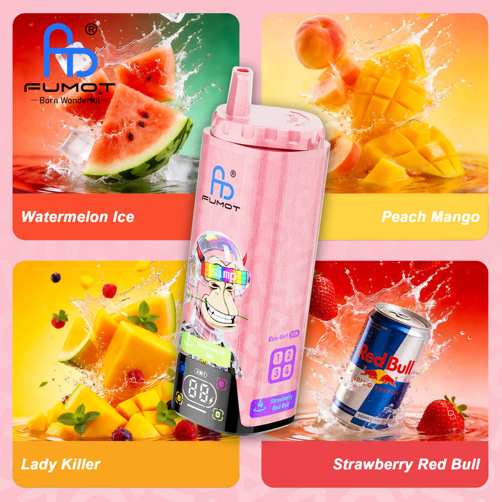 Vape Fumot Eco 4-in-1 80K Puffs – Quad Flavor Vape with 1000mAh Battery & Dual Mesh Coil