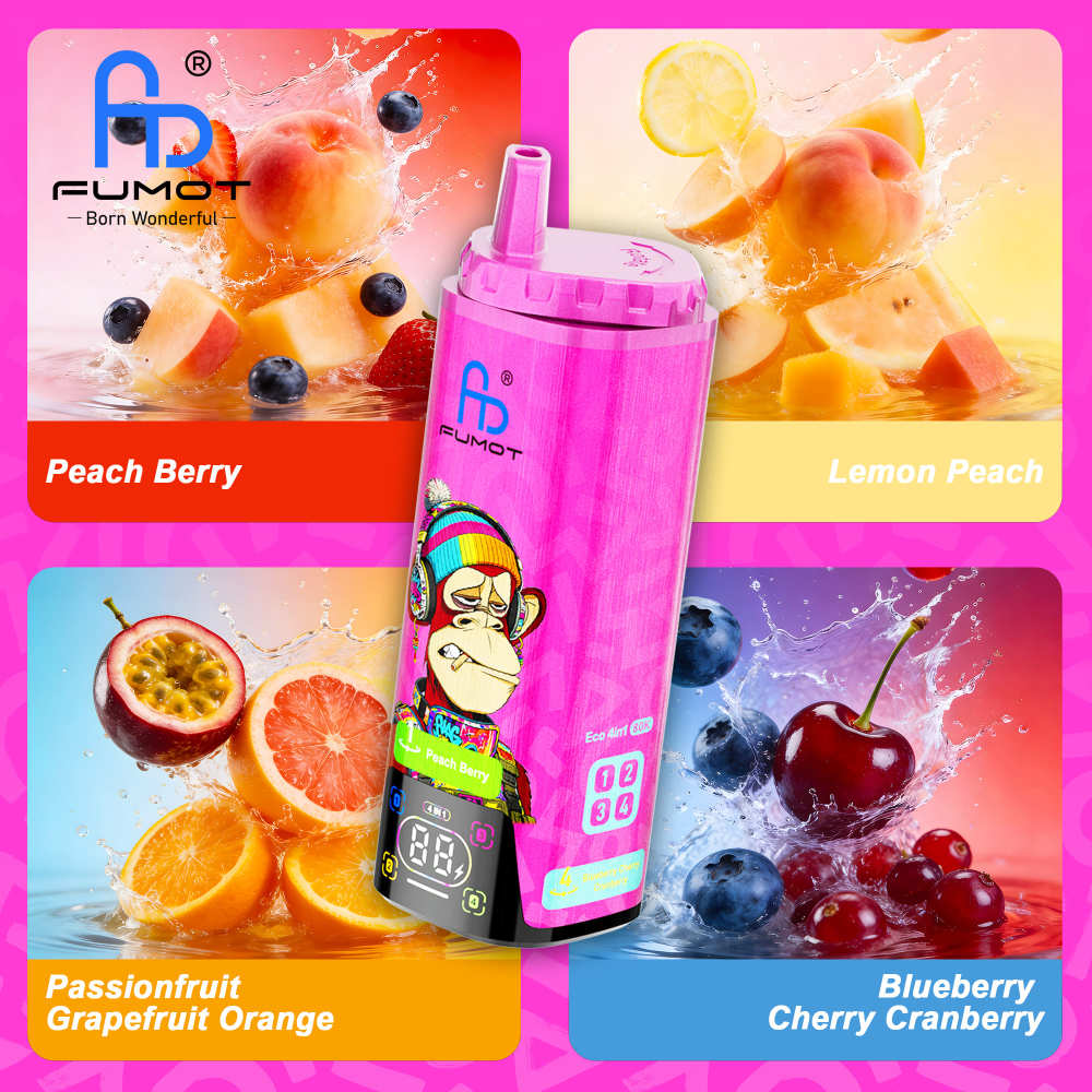 Vape Fumot Eco 4-in-1 80K Puffs – Quad Flavor Vape with 1000mAh Battery & Dual Mesh Coil
