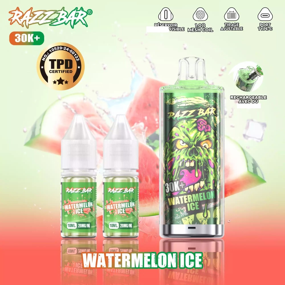 RAZZ Bar 30K+ Vape Device – Eco-Friendly Refillable Pod Vape with Long-Lasting Use, Salt Nicotine & Premium Flavors