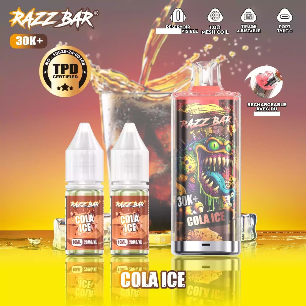RAZZ Bar 30K+ Vape Device – Eco-Friendly Refillable Pod Vape with Long-Lasting Use, Salt Nicotine & Premium Flavors