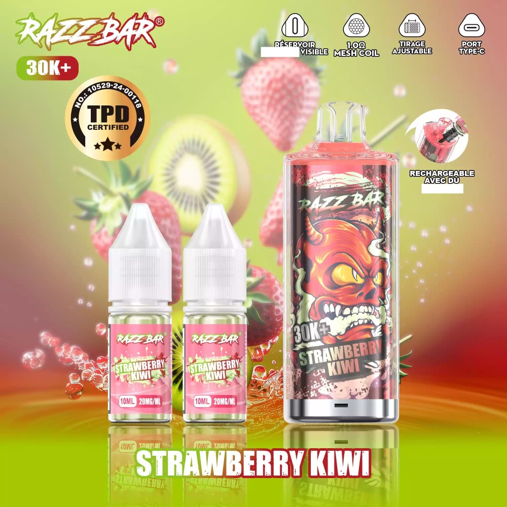 RAZZ Bar 30K+ Vape Device – Eco-Friendly Refillable Pod Vape with Long-Lasting Use, Salt Nicotine & Premium Flavors