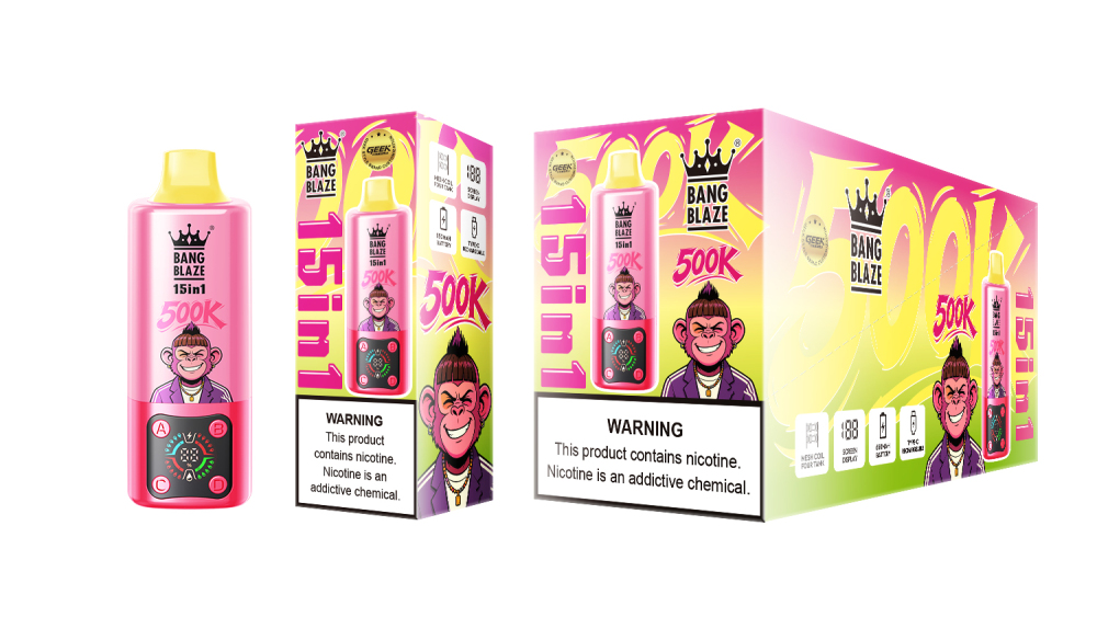 Bang Blaze 500000 Puffs Vape – Big Puffs Disposable Vape with 15 Flavor Switch | Triple Mesh Coil & Cheap Wholesale Price