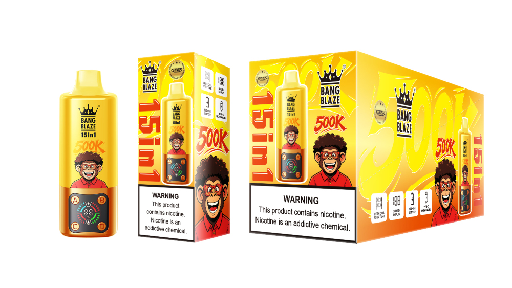 Bang Blaze 500000 Puffs Vape – Big Puffs Disposable Vape with 15 Flavor Switch | Triple Mesh Coil & Cheap Wholesale Price