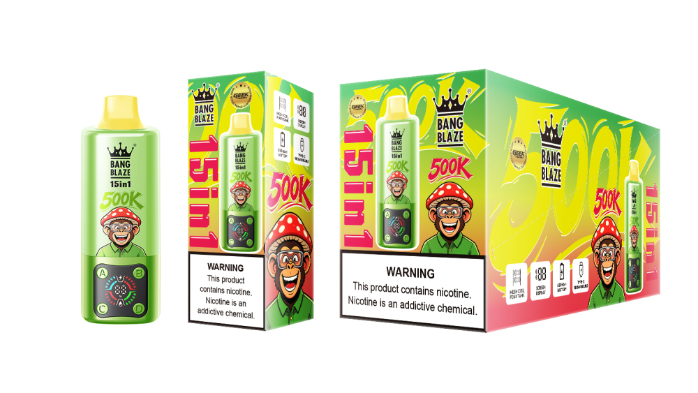 Bang Blaze 500000 Puffs Vape – Big Puffs Disposable Vape with 15 Flavor Switch | Triple Mesh Coil & Cheap Wholesale Price