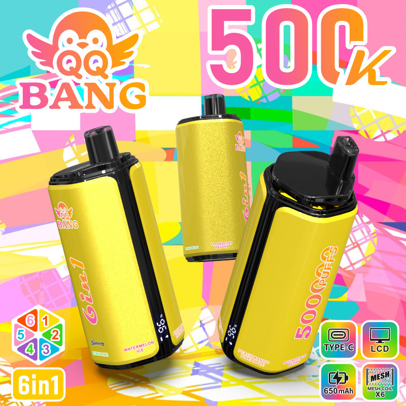 QQ Bang 500K Big Puff Vape | Hot Selling 500000 Puff Disposable Vape with Rich Flavors, Rechargeable Design & MOQ 10pcs