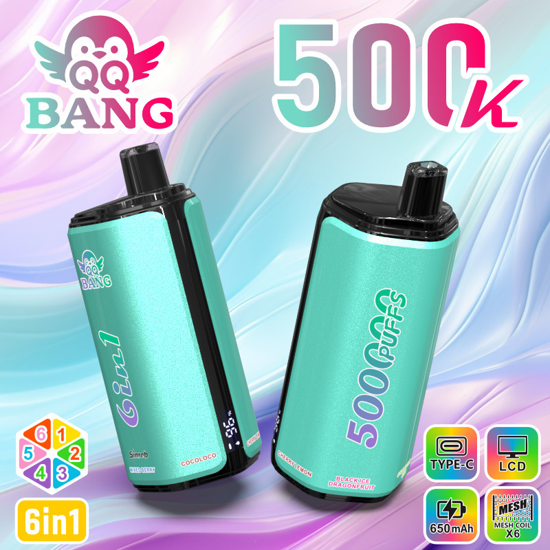 QQ Bang 500K Big Puff Vape | Hot Selling 500000 Puff Disposable Vape with Rich Flavors, Rechargeable Design & MOQ 10pcs