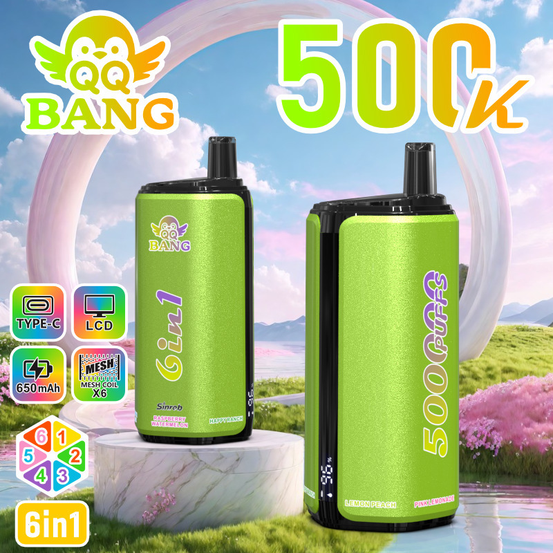 QQ Bang 500K Big Puff Vape | Hot Selling 500000 Puff Disposable Vape with Rich Flavors, Rechargeable Design & MOQ 10pcs