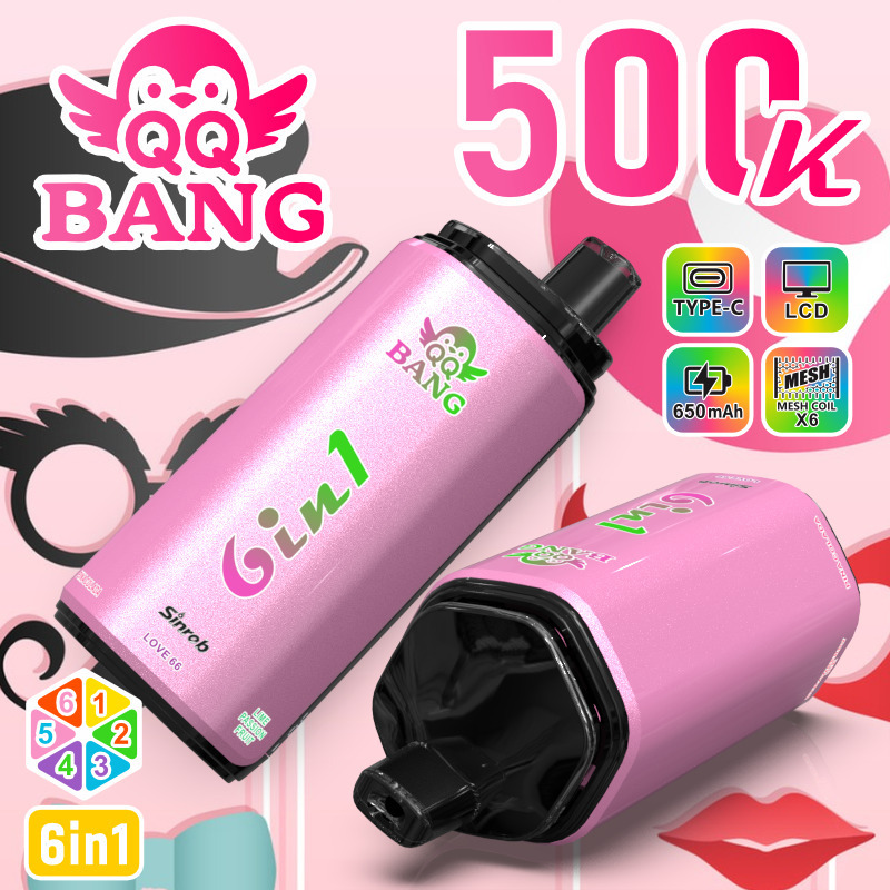 QQ Bang 500K Big Puff Vape | Hot Selling 500000 Puff Disposable Vape with Rich Flavors, Rechargeable Design & MOQ 10pcs