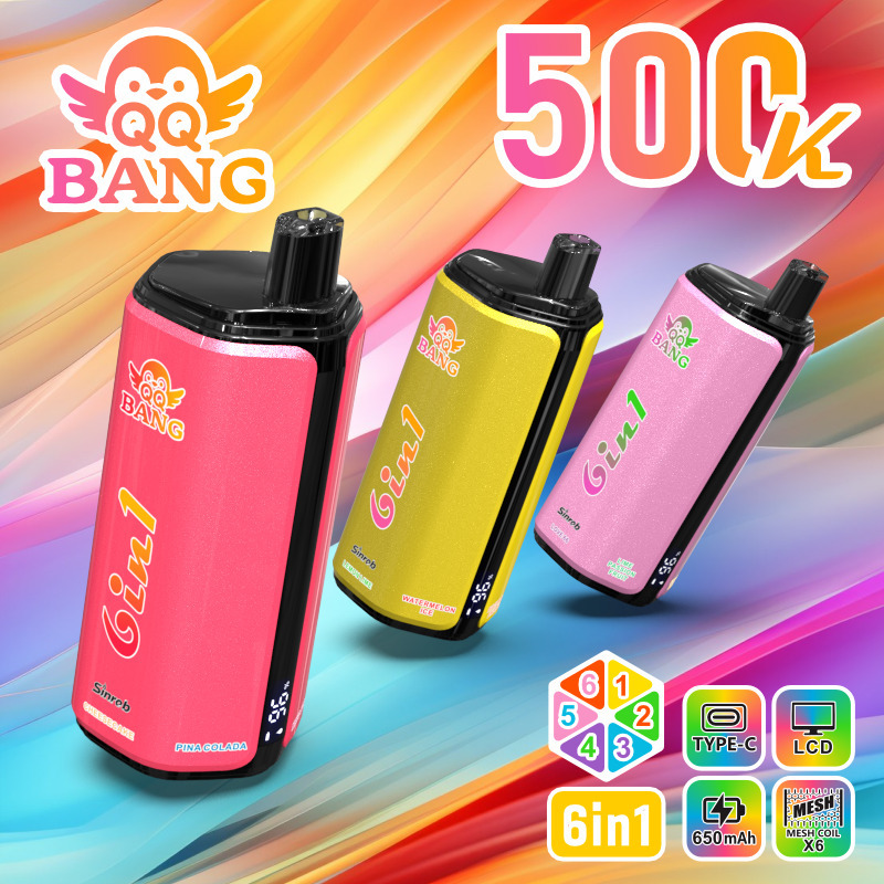 QQ Bang 500K Big Puff Vape | Hot Selling 500000 Puff Disposable Vape with Rich Flavors, Rechargeable Design & MOQ 10pcs