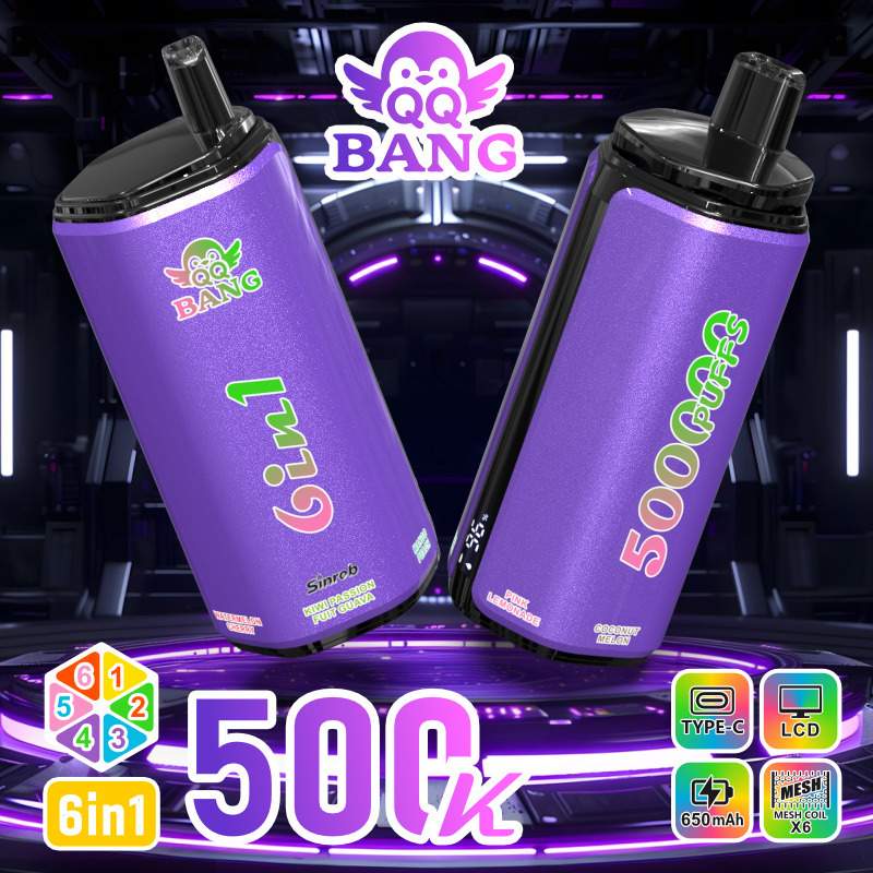 QQ Bang 500K Big Puff Vape | Hot Selling 500000 Puff Disposable Vape with Rich Flavors, Rechargeable Design & MOQ 10pcs