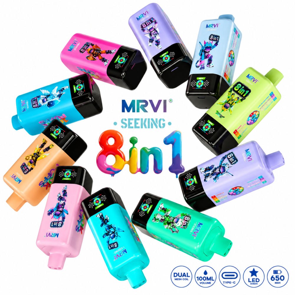160k Puffs 8in1 Vape Mrvi Seeking 160000 Puffs Endless Combos Disposable Vape EU Warehouse Shipping