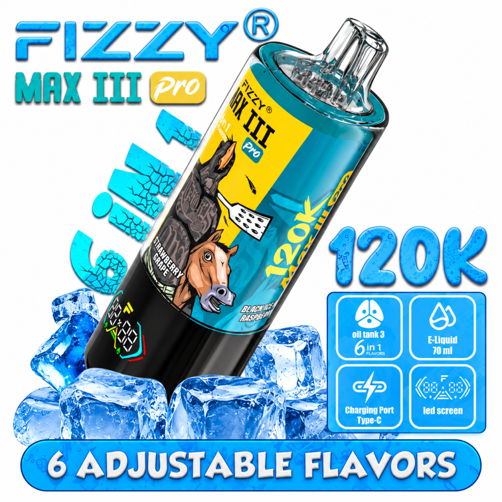 Fizzy Max III Pro 120K Puffs Vape Wholesale | 6-in-1 Flavor | EU Warehouse