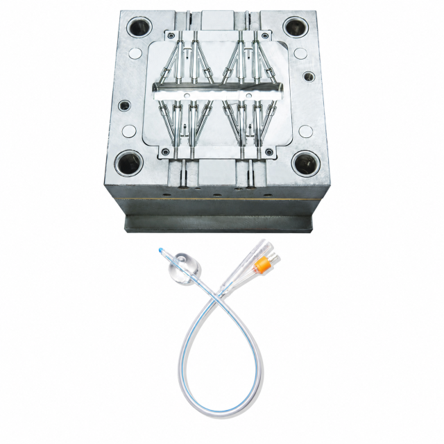 Medical silicone urinary catheter mold