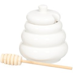 جرة سيراميك بيضاء للعسل 400 مل,جرة سيراميك بيضاء للعسل 400 مل