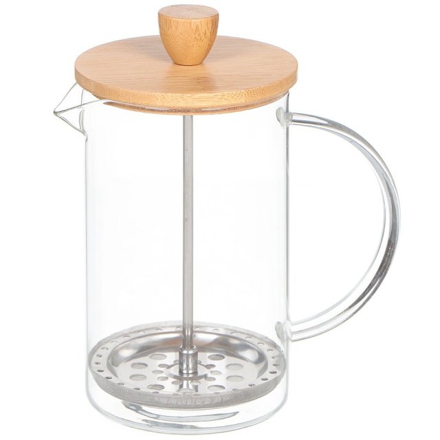 Glass French Press Teapot With Stainless Steel And Wood Lid 800ML,Glass French Press Teapot With Stainless Steel And Wood Lid 800ML