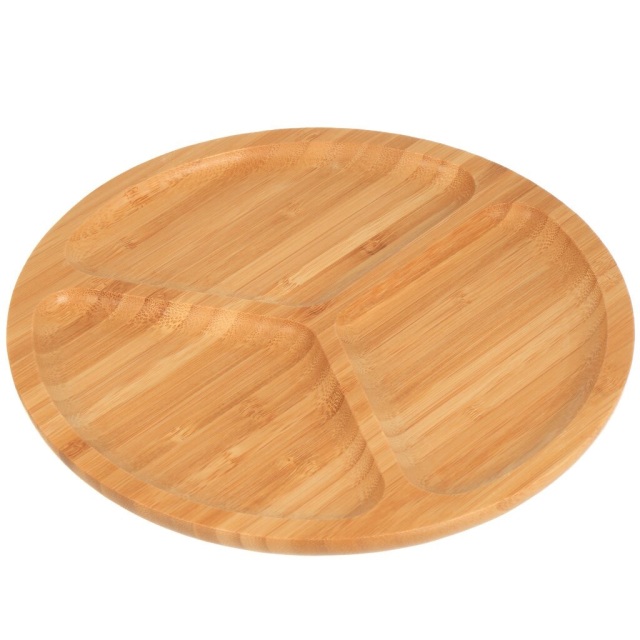 Bamboo Tray 25*25*1.7CM 3 Sections,Bamboo Tray 25*25*1.7CM 3 Sections