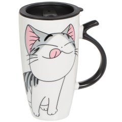 كوب سيراميك لذيذ مع غطاء 640 مل,كوب سيراميك لذيذ مع غطاء 640 مل