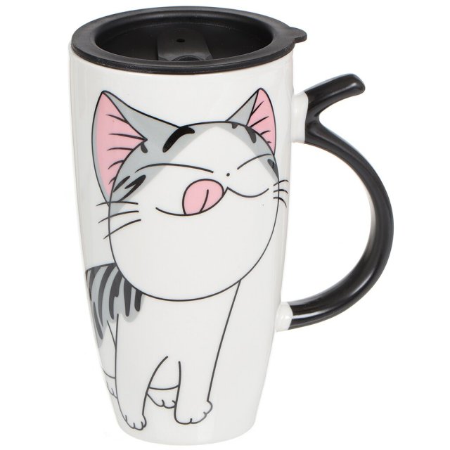 كوب سيراميك لذيذ مع غطاء 640 مل,كوب سيراميك لذيذ مع غطاء 640 مل