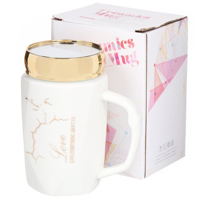 كوب سيراميك مع غطاء 400 مل,كوب سيراميك مع غطاء 400 مل