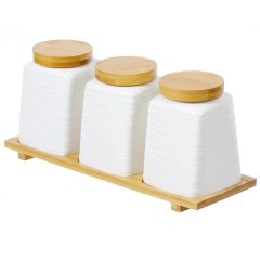 مجموعة برطمانات سيراميك سعة 800 مل، مجموعة من 3 برطمانات,مجموعة برطمانات سيراميك سعة 800 مل، مجموعة من 3 برطمانات