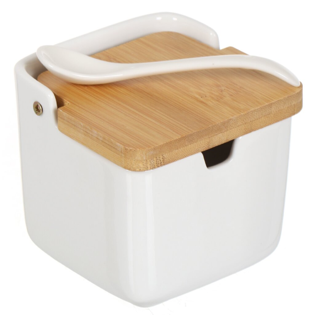 علبة سيراميك سعة 260 مل مع ملعقة,علبة سيراميك سعة 260 مل مع ملعقة