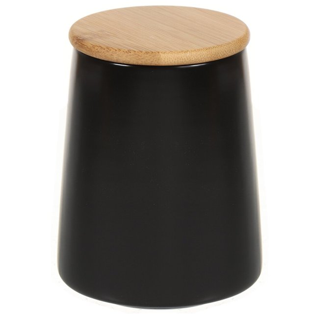 علبة سيراميك 700 مل سوداء مع غطاء,علبة سيراميك 700 مل سوداء مع غطاء