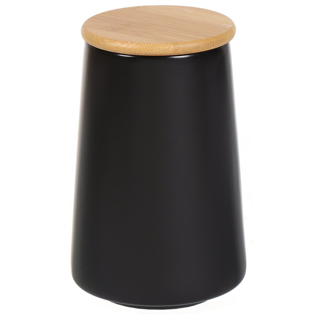 Ceramic Canister 850ML Black with Lid for Commercial Kitchen Storage,850ml Ceramic Food Container - Black Kitchen Canister