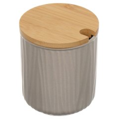 علبة سيراميك رمادية مع غطاء للمنتجات السائبة,علبة سيراميك رمادية مع غطاء للمنتجات السائبة