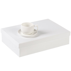 كوب وصحن سيراميك أبيض سعة 170 مل لـ 6 أشخاص مع علبة هدايا,كوب وصحن سيراميك أبيض سعة 170 مل لـ 6 أشخاص مع علبة هدايا