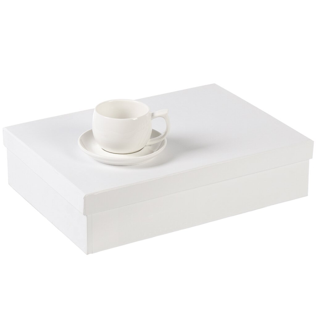 كوب وصحن سيراميك أبيض سعة 170 مل لـ 6 أشخاص مع علبة هدايا,كوب وصحن سيراميك أبيض سعة 170 مل لـ 6 أشخاص مع علبة هدايا