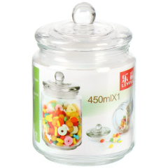 علبة زجاجية مع غطاء 450 مل للمنتجات السائبة,علبة زجاجية مع غطاء 450 مل للمنتجات السائبة