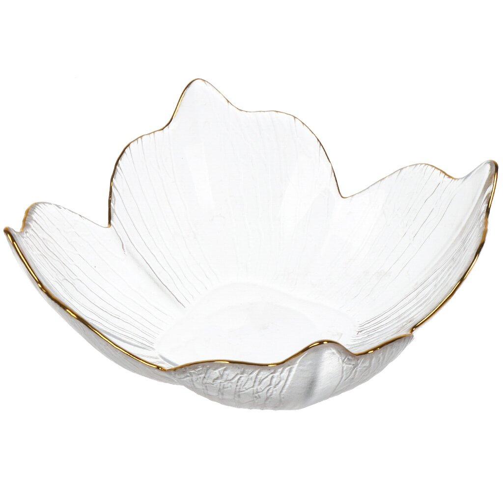 Serving Glass Bowl 19.5*19.5CM With Gold Line,Serving Glass Bowl 19.5*19.5CM With Gold Line