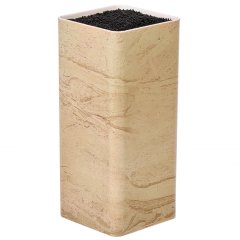 حامل سكاكين بلاستيكي مستطيل من الرخام الأصفر 11*11*22 سم,حامل سكاكين بلاستيكي مستطيل من الرخام الأصفر 11*11*22 سم