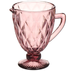 إبريق ماء زجاجي 1100 مل وردي,إبريق ماء زجاجي 1100 مل وردي