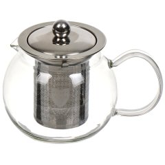 إبريق شاي زجاجي مع مصفاة من الفولاذ المقاوم للصدأ سعة 500 مل,إبريق شاي زجاجي مع مصفاة من الفولاذ المقاوم للصدأ سعة 500 مل