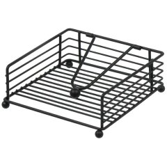 حامل مناديل معدني أسود 18*18*7 سم,حامل مناديل معدني أسود 18*18*7 سم