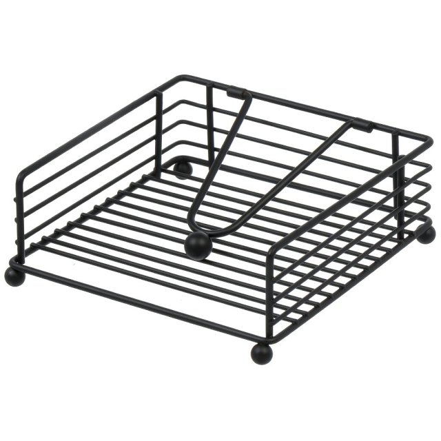 حامل مناديل معدني أسود 18*18*7 سم,حامل مناديل معدني أسود 18*18*7 سم