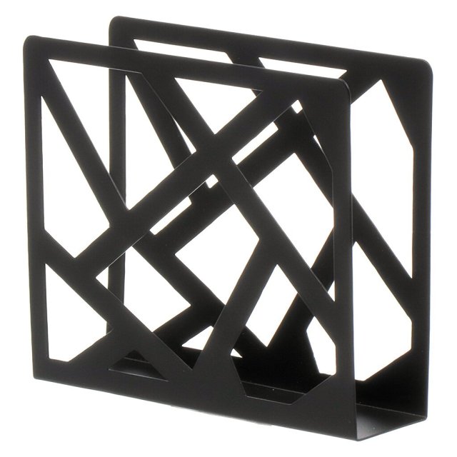 حامل مناديل معدني أسود 14*4*12.5 سم,حامل مناديل معدني أسود 14*4*12.5 سم