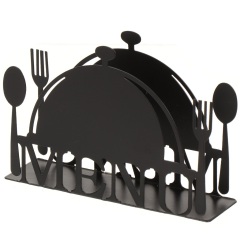 Металлический держатель для салфеток, черный, в форме вилки и ложки, 15*4*10 см,Металлический держатель для салфеток, черный, в форме вилки и ложки, 15*4*10 см