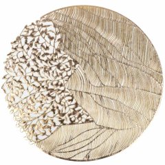 مفرش طاولة دائري مزخرف من البوليمر الذهبي مقاس 38*38 سم,مفرش طاولة دائري مزخرف من البوليمر الذهبي مقاس 38*38 سم