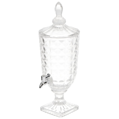 إبريق عصير زجاجي مع غطاء سعة 3000 مل، وعاء ليمونادة 17*47 سم,إبريق عصير زجاجي مع غطاء سعة 3000 مل، وعاء ليمونادة 17*47 سم