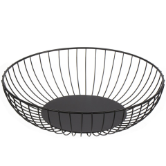 سلة فواكه معدنية سوداء 28*7.5 سم,سلة فواكه معدنية سوداء 28*7.5 سم