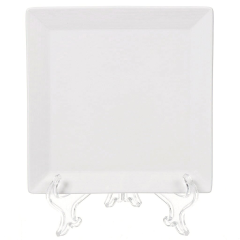 طبق سيراميك أبيض مربع 15 سم,طبق سيراميك أبيض مربع 15 سم