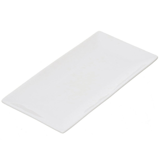 طبق مستطيل من السيراميك الأبيض 25 سم,طبق مستطيل من السيراميك الأبيض 25 سم