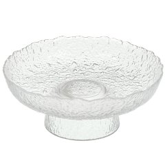 Footed Glass Bowl Transparent 27*27*10.5CM,Footed Glass Bowl Transparent 27*27*10.5CM