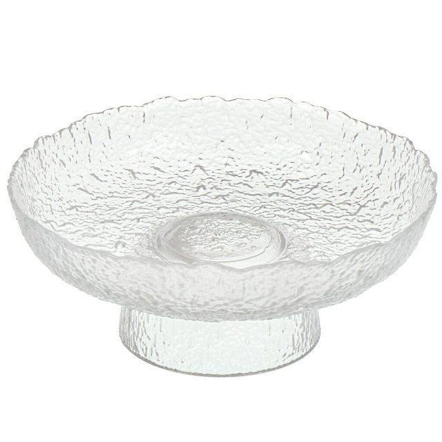 Footed Glass Bowl Transparent 27*27*10.5CM,Footed Glass Bowl Transparent 27*27*10.5CM