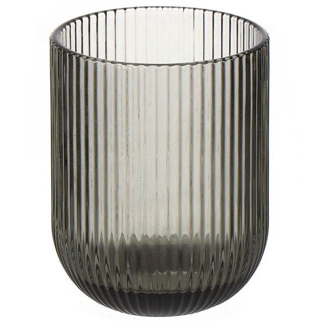 كوب زجاجي 260 مل مع خطوط رمادية,كوب زجاجي 260 مل مع خطوط رمادية