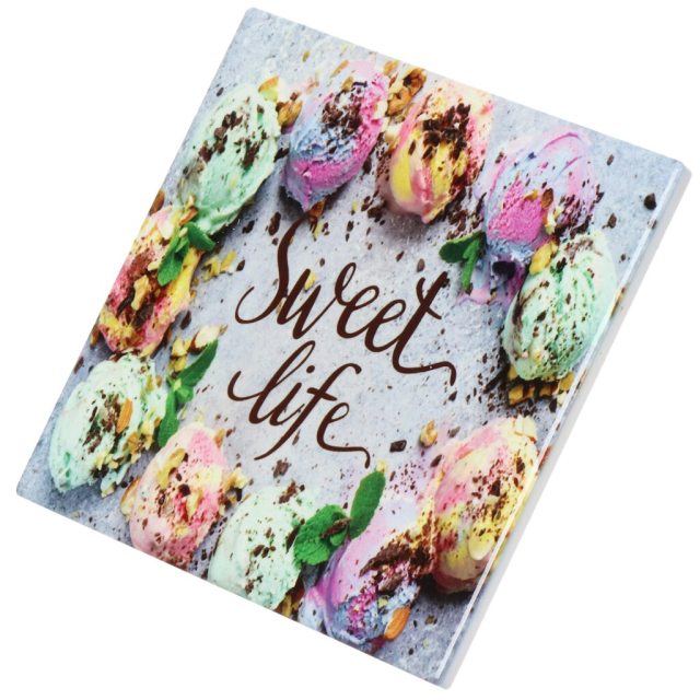 مفارش طاولة مربعة من السيراميك، حامل ساخن من السيراميك، مقاس 16 سم، بتصميم حياة حلوة,مفارش طاولة مربعة من السيراميك، حامل ساخن من السيراميك، مقاس 16 سم، بتصميم حياة حلوة